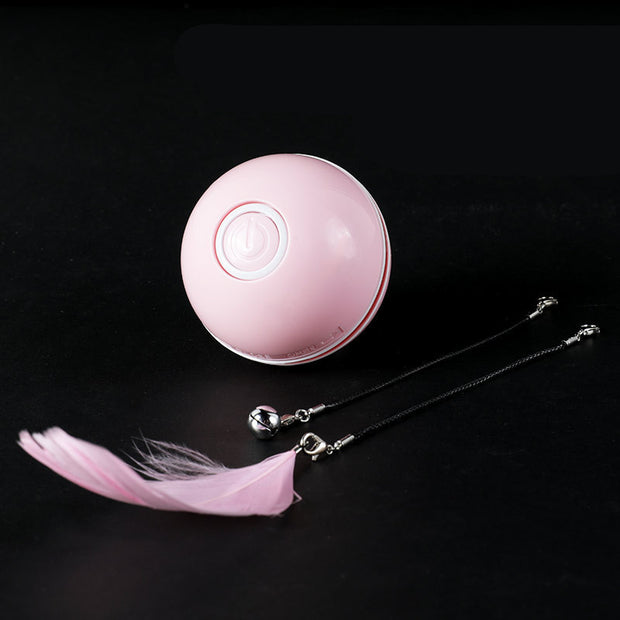 Replaceable Feather-Proof Charging Rolling Automatic Funny Cat Toy Ball