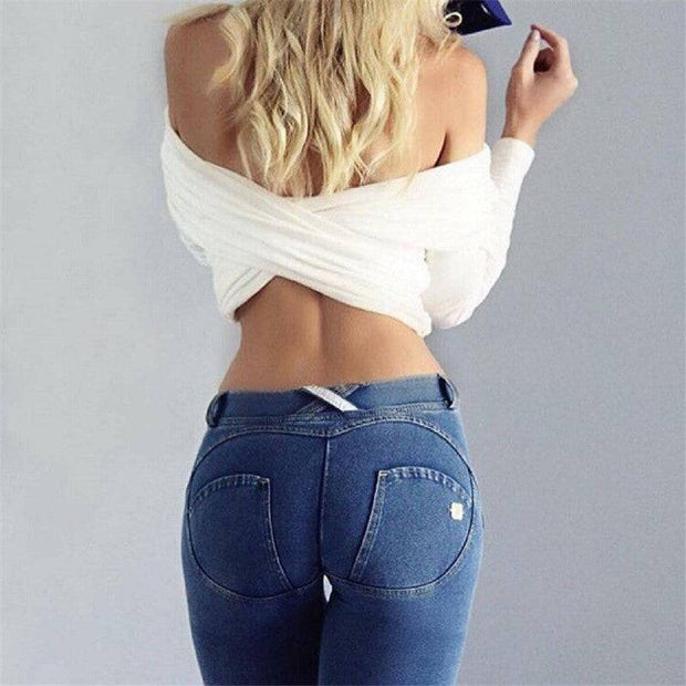 Denim Peach, Hip-lifting Fitness Yoga Pants. women clothing, hip lifting jean