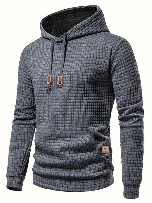 Men's Casual Pullover Hooded Sweatshirt With Kangaroo Pocket Streetwear For Winter Fall