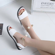 Female pearl buckle sandals, buckle sandals, female pearl