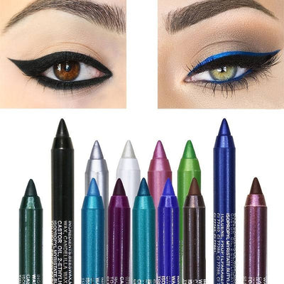 Multi-Colored Metallic Smoky Eyeliner , eyeliner, colored eyeliner